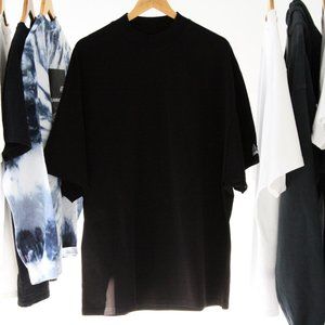 TBD Apparel - Oversized Black Mock-neck Tee